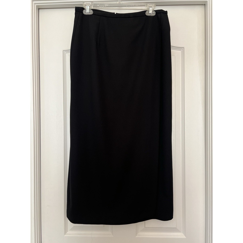 VTG Sport Collection 12 Large Black Maxi Long Skirt Lined Evening‎ Office Work
